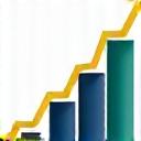 An icon representing a growing financial chart.
